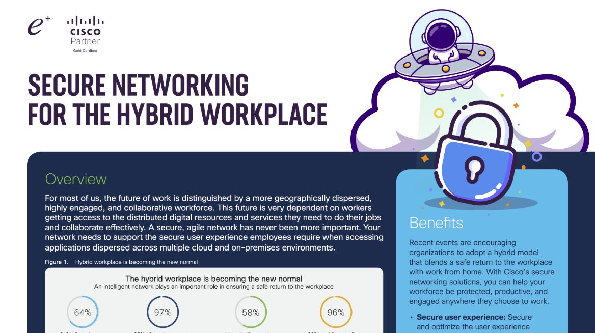 Secure Networking for a Hybrid Workplace thumbnail showing company logo, title and some of the overview information