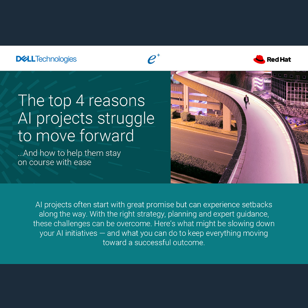 The Top 4 Reasons AI Projects Struggle to Move Forward- Infographic thumbnail